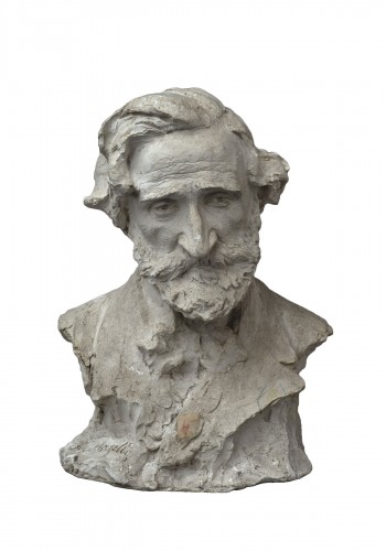Plaster Workshop bust of maestro Giuseppe Verdi