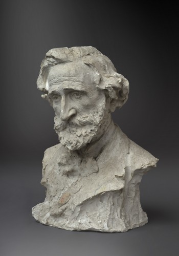 Plaster Workshop bust of maestro Giuseppe Verdi - Sculpture Style 