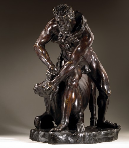 Sculpture Sculpture en Bronze - Hercules et le taureau, France fin XVIIIe
