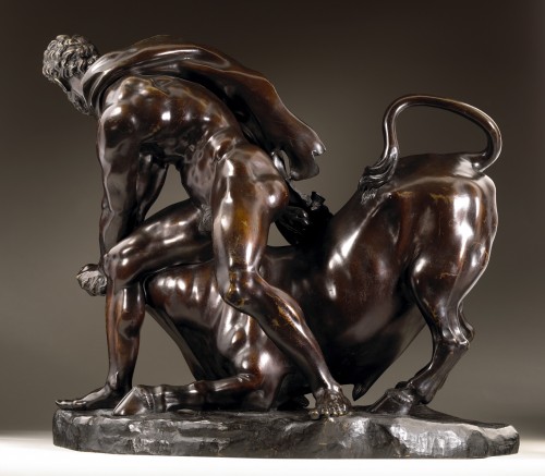 Hercules et le taureau, France fin XVIIIe - Desmet Galerie