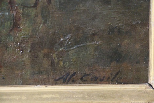 Antiquités - Alfred CASILE (1848-1909) - Paysage animé