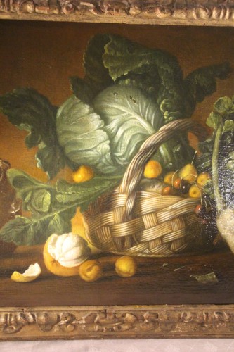 XVIIe siècle - Nature Morte aux légumes, école française du XVIIe siècle