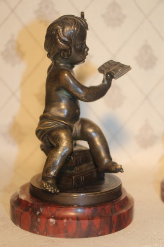 Napoléon III - Petits amours en bronze signés Sèvres, fin XIXe