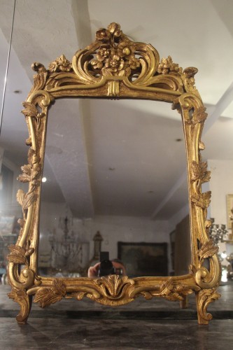 Miroir d'origine provençale, époque Louis XV - Didascalies