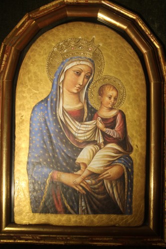 XXe siècle - Vierge à l'Enfant signée Ghisetti, Italie XXe