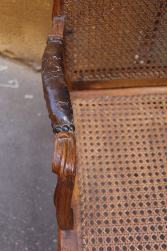 Paire de fauteuils cannés Louis XV, l'un estampillé Antoine Bonnemain - Louis XV