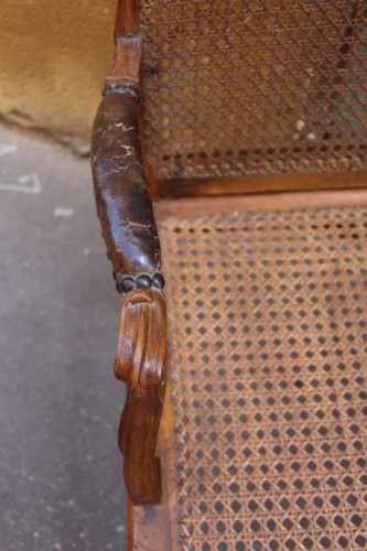 Pair of Louis XV caned armchairs, one stamped Antoine Bonnemain - Louis XV