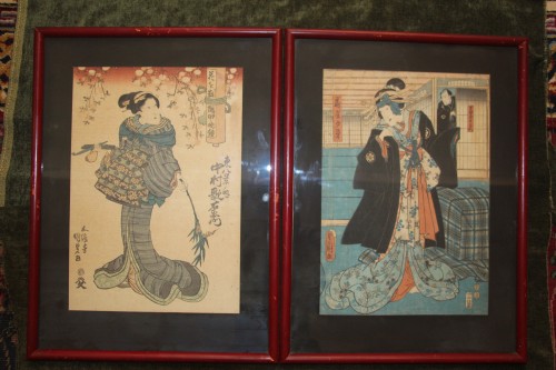 Asian Works of Art  - Pair of Japanese prints, Edo period, circa 1850