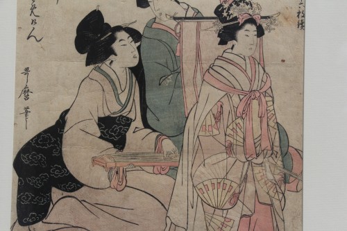 Estampe japonaise "Les courtisanes", Kitagawa Utamaro v.1753 - 31 octobre 1806 - 
