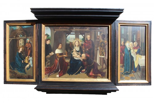 Triptyque, école du Nord début du XIXe siècle