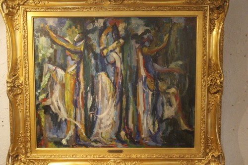 La danse, Hélèné Azenor (1910-2010) - Tableaux et dessins Style Art Déco