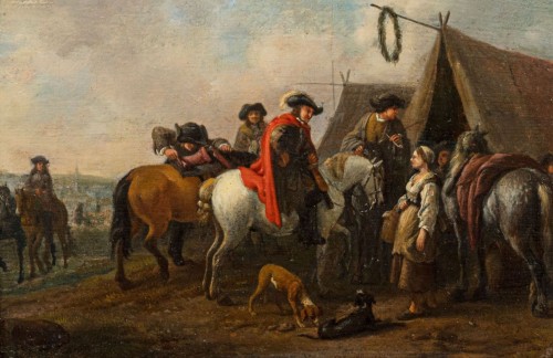 18th century Dutch school, Military halt