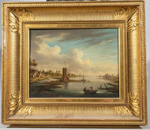 Paintings & Drawings  - 18th century Dutch school, pair of landscapes