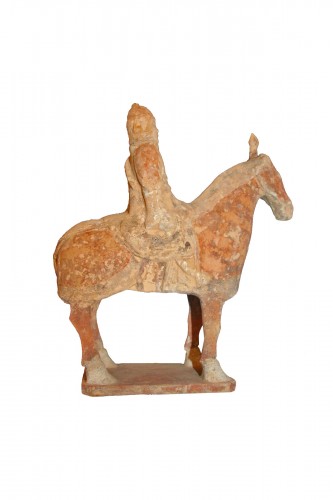 Cavalier en terre cuite de la dynastie Tang, Chine 618-907 avant J.-C