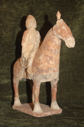 Tang dynasty terracotta rider, China 618-907 BC - Asian Works of Art Style 
