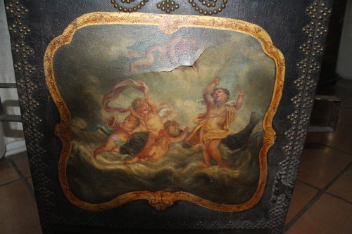 French Regence - Chaise à porteurs with putti 18th century