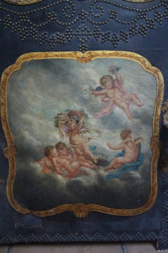 Antiquités - Chaise à porteurs aux putti  XVIIIe siècle