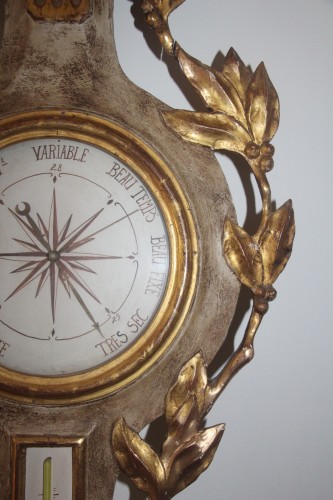 Baromètre thermomètre à la colombe, époque Louis XVI - Louis XVI