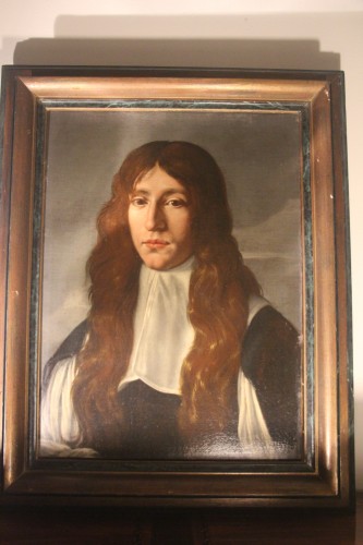Portrait d'un jeune homme en noir, Belgique XVIIe siècle - Didascalies