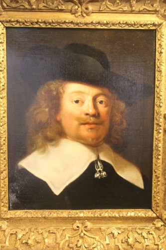 Tableaux et dessins Tableaux XVIIe siècle - L'homme au chapeau, école Hollandaise du XVIIe siècle