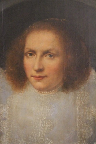  - Portrait de dame à la collerette, école hollandaise du XVIIe siècle