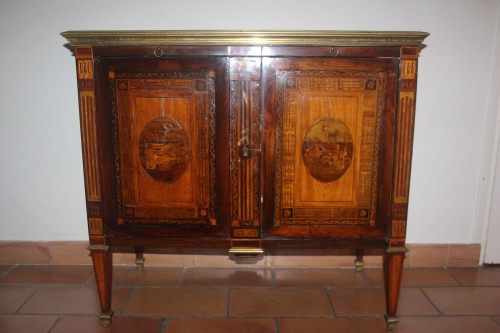 Silverware Cabinet with mechanism, stamped LARDIN - Furniture Style Louis XVI