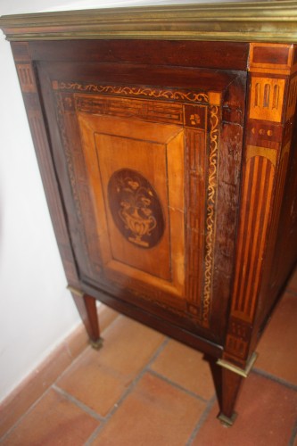 Antiquités - Silverware Cabinet with mechanism, stamped LARDIN