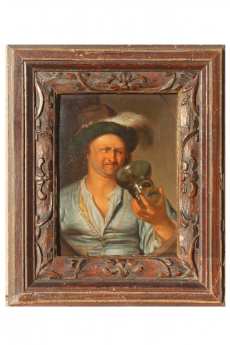 L'homme au verre - Peintre néerlandais du XVIIe siècle