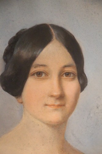 Paintings & Drawings  - Pastel, portrait of a lady of quality, Restoration period, signed R. Denné