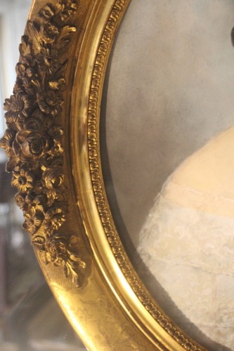 Pastel, portrait of a lady of quality, Restoration period, signed R. Denné - Restauration - Charles X
