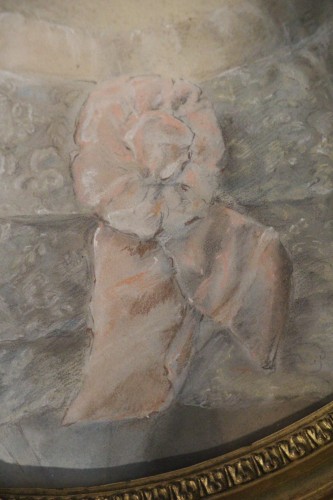 Antiquités - Pastel, portrait of a lady of quality, Restoration period, signed R. Denné