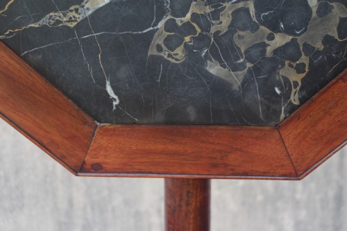 Antiquités - Mahogany pedestal table, Louis XVI period