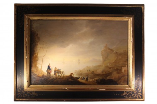 Scène maritime, école française du XVIIIe siècle