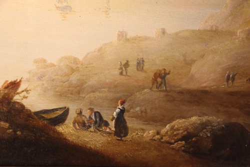 Scène maritime, école française du XVIIIe siècle - Louis XV