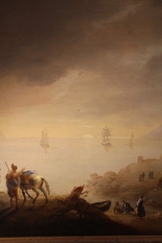 Louis XV - Scène maritime, école française du XVIIIe siècle