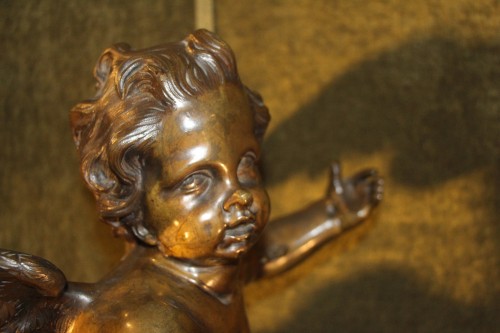 Antiquités - Allégorie de l'été en bronze, élément de mobilier d'époque Louis XV