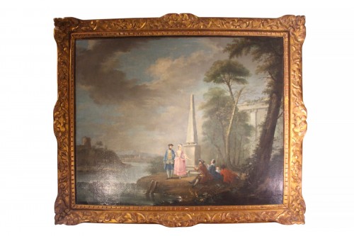 Scène champêtre, école française du XVIIIe siècle