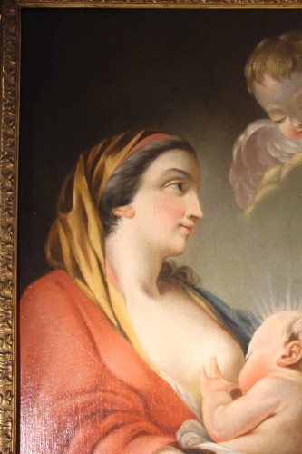 Tableaux et dessins Tableaux XVIIIe siècle - Vierge à l'Enfant, école française du XVIIIe siècle