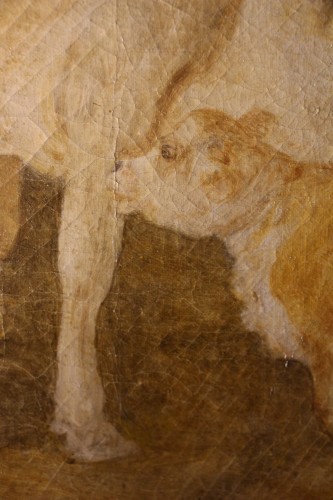 Vache et son veau, école française XVIIIe siècle - Louis XV