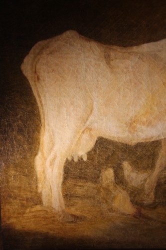 Louis XV - Vache et son veau, école française XVIIIe siècle