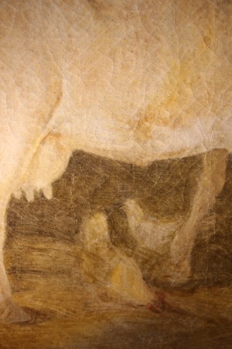 Antiquités - Vache et son veau, école française XVIIIe siècle