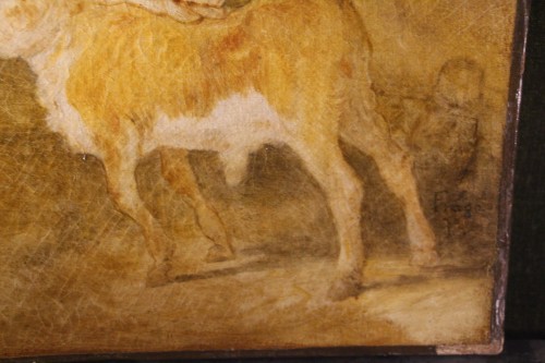 Antiquités - Vache et son veau, école française XVIIIe siècle