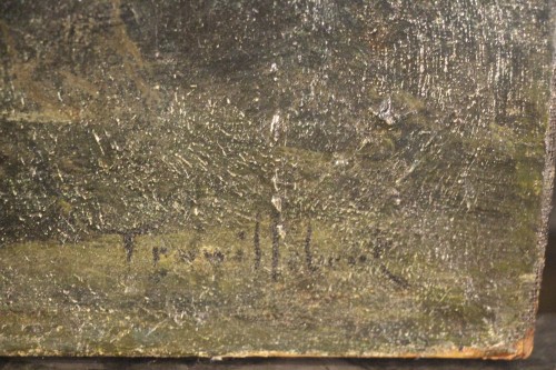Paysage au bord de l'eau, - Paul-Désiré Trouillebert 1831-1900. - Napoléon III