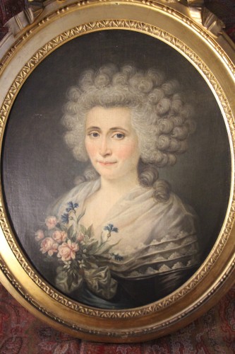 XVIIIe siècle - Portraits présumés du comte de Vergennes et de son épouse, époque Louis XVI, XVIIIe.