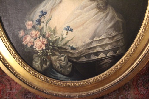 Louis XVI - Portraits présumés du comte de Vergennes et de son épouse, époque Louis XVI, XVIIIe.