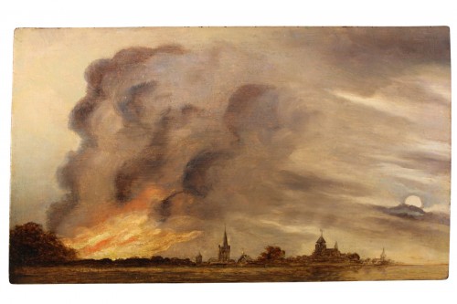 L'incendie, école du Nord XVIIe siècle
