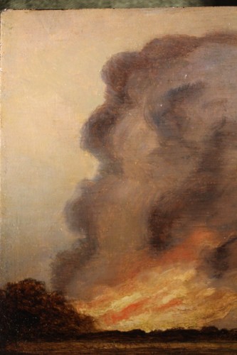 L'incendie, école du Nord XVIIe siècle - Didascalies