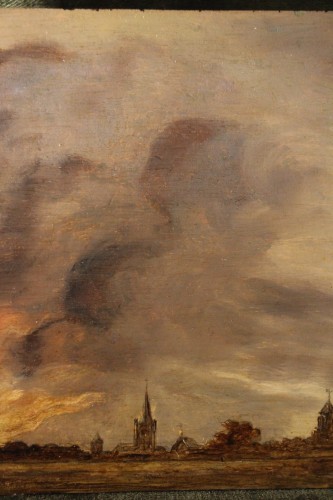 XVIIe siècle - L'incendie, école du Nord XVIIe siècle