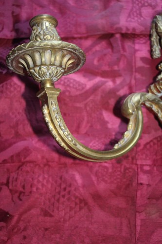 Antiquités - Paire d'appliques Louis XVI d'après Delafosse