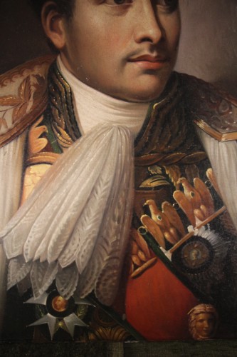 Antiquités - Portrait de Maréchal d'Empire, France début du XIXe siècle
